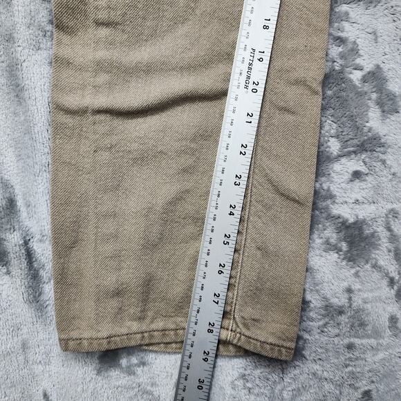 S.O.N.G. Jeans Women 5/27 Tan 90s Boyfriend Cargo Utility High Rise Straight Leg - Picture 12 of 14